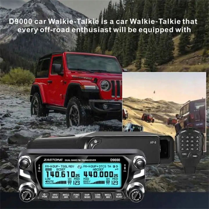 STACJA RADIO ZASTONE D9000 AUTO WALKIE TALKIE À PUISSANCE 50W SUR PASMA UHF/VHF