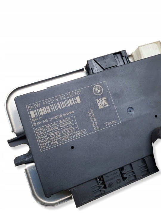 BMW 7 F01 F02 F03 F04 9312512 MODULE DE COMMANDE D'ÉCLAIRAGE (LCM)