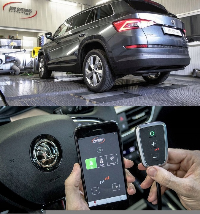 PEDALBOX APP - ŠKODA - POPRAWA REAKCJI GAS CON CON REGULACIÓN PRZECON TELÉFONO KOMORKOWY 