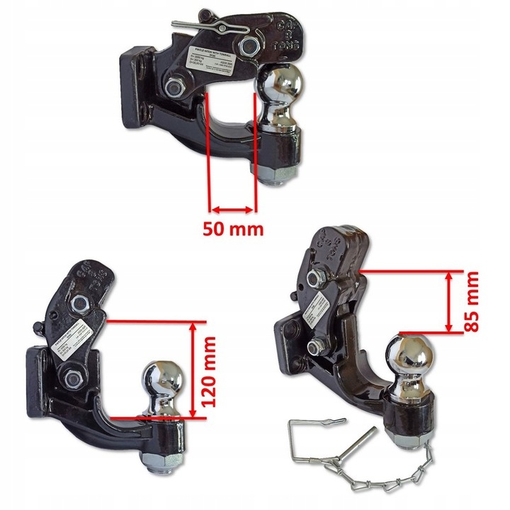 GANCHO GANCHO DE REMOLQUE KULOWY SZCZEKOWY DISTANCIA 85X45MM PARA TOYOTA TUNDRA 3 