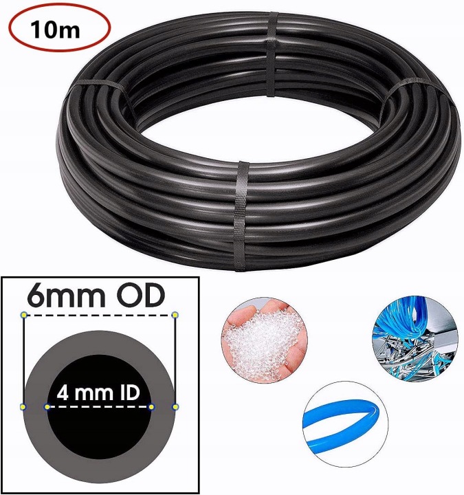 TUYAU PNEUMATIQUE POLIURETANOWY 10M 6MM AVEC PRZYLACZAMI