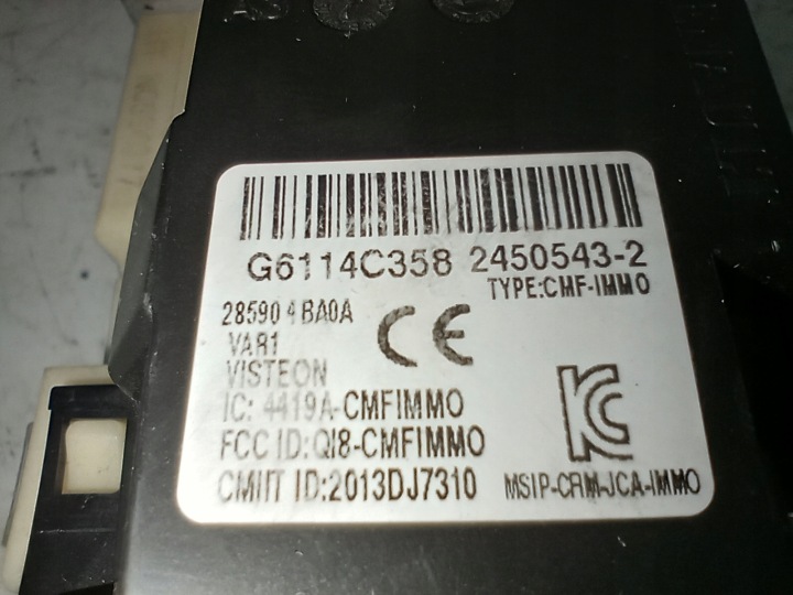 NISSAN QASHQAI CONTACTEUR D'ALLUMAGE CLÉ TÉLÉCOMMANDE TÉLÉCOMMANDE KIT 285904BA0A EUROPE