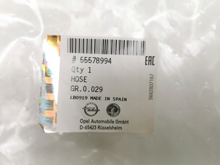 OPEL OE 55578994 FIL TUYAU AIR SÉPARATEUR