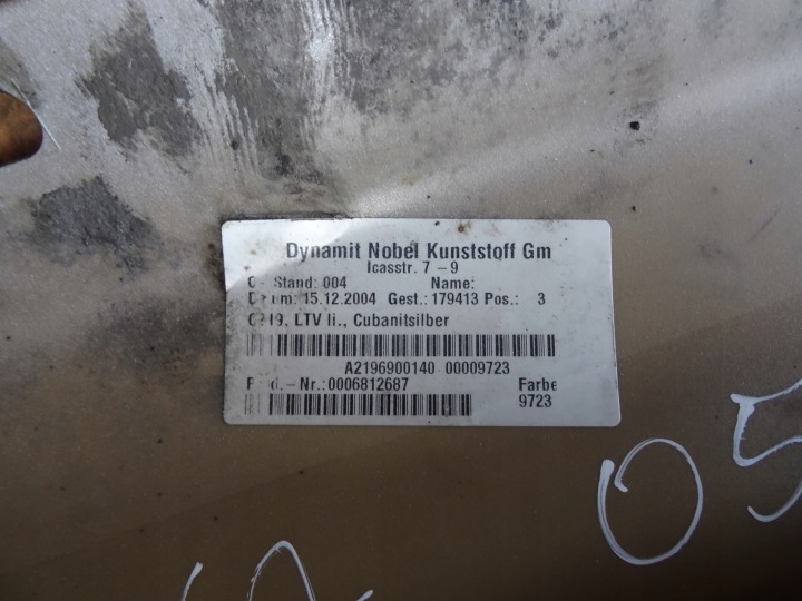 W219 CLS 3.5 05' MOULURE SEUIL GAUCHE A2196900140