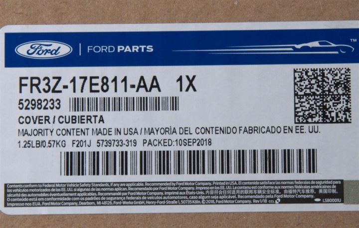 CHÂSSIS GRILLE HALOGÈNE GAUCHE FORD MUSTANG 2015-