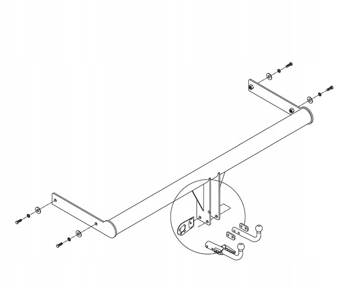 BARRA DE REMOLQUE GANCHO DE REMOLQUE SEAT LEON I, 2000-07/2005 