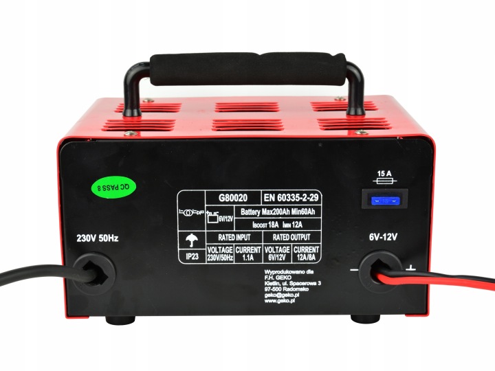 CHARGEUR AVEC ROZRUCHEM GEKO G80020 75 A 6/12 V G80020 CHARGEUR