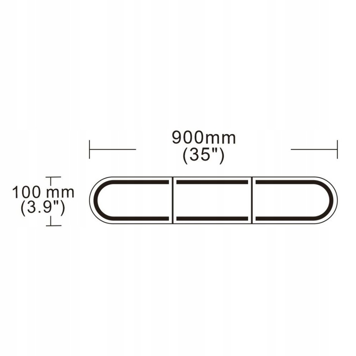 VIGA ADVERTENCIA KOGUT DIODO LUMINOSO LED CON STEROWNIKIEM 900X100X45 12/24V FARO DARK 