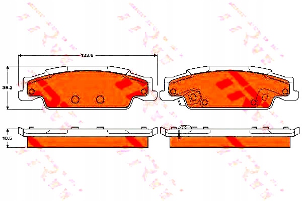 ZAPATAS DE FRENADO CADILLAC T. CTS 02- 07- STS 04- 10 