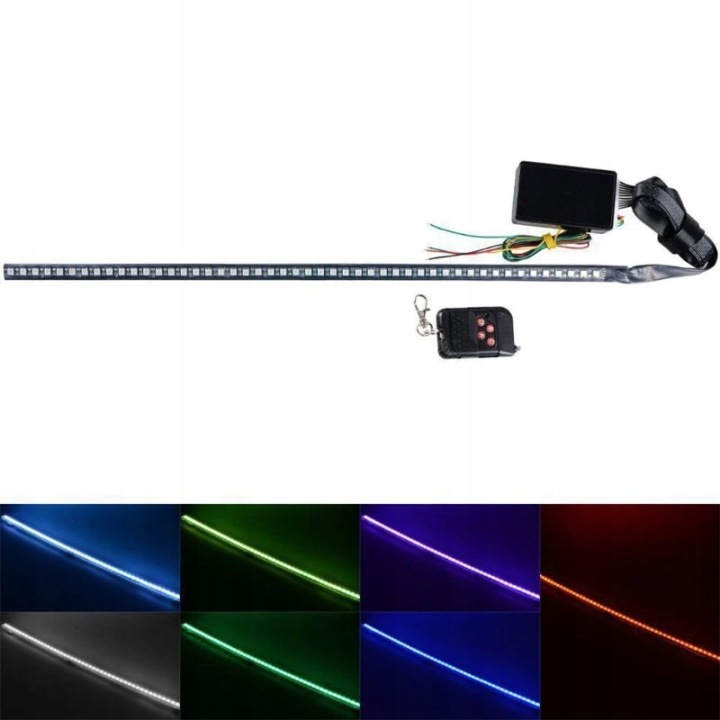56CM 7 COULEURS 48 LED RGB SKANER FLASH AUTO STROBE KNIGHT RIDER KIT LIGHT