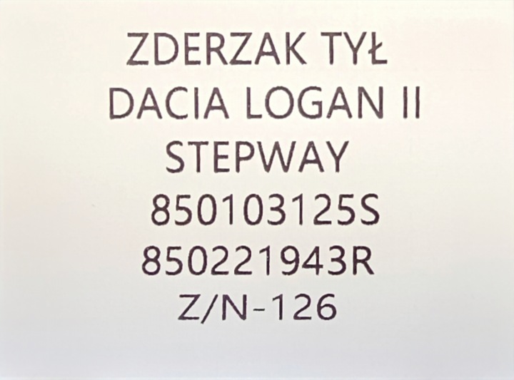 NEUF ORIGINAL PARE-CHOCS ARRIÈRE DACIA LOGAN II 2 MCV UNIVERSEL [STEPWAY] 2017-2020
