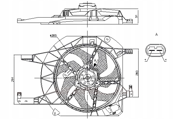 VENTILADOR DEL RADIADOR CON CUERPO NISSAN PRIMASTAR OPEL VIVARO A RENAULT 