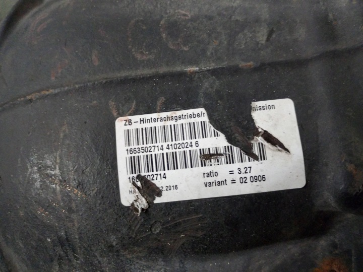 MERCEDES PONT DIFFÉRENTIEL DIFFÉRENTIEL 1663502714 EUROPE