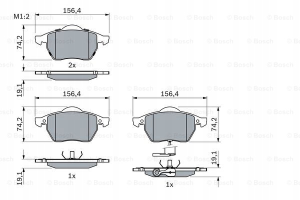 PADS HAM. VW P. BORA- GOLF- NEW BEETLE 98- 10 Z SENSOR 