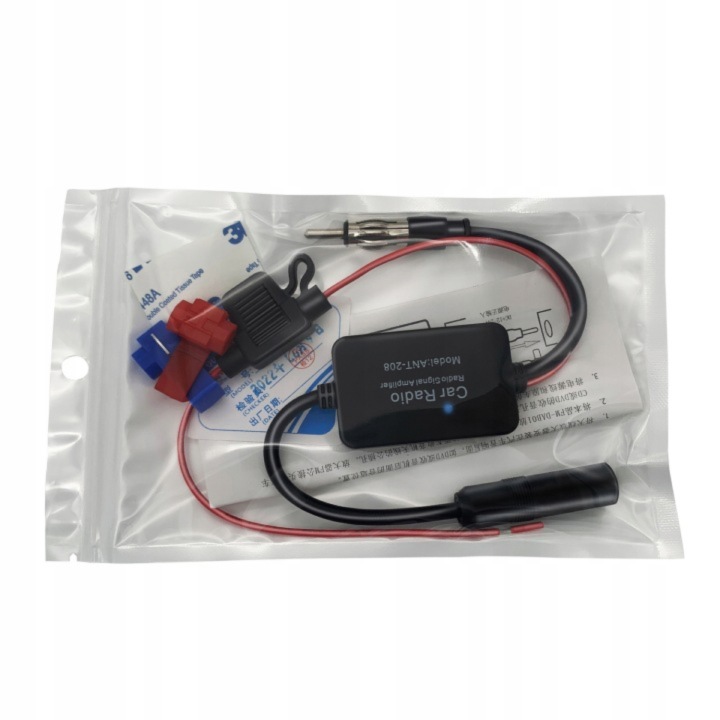 AMPLIFICATEUR D'ANTENNE SYGNALU RADIOWEGO AM FM RADIO 12V 25DB 88-108 MHZ