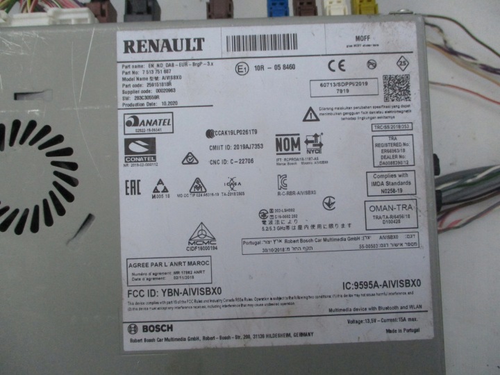 RENAULT CLIO V RADIO NAVIGATION TABLET GPS ENSEMBLE 19-23 ANNÉE