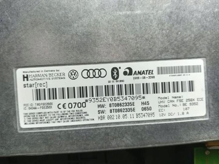 MODULE CONTRÔLEUR BLUETOOTH AUDI A4 B8 A5 8T Q5 8R 8T0862335E