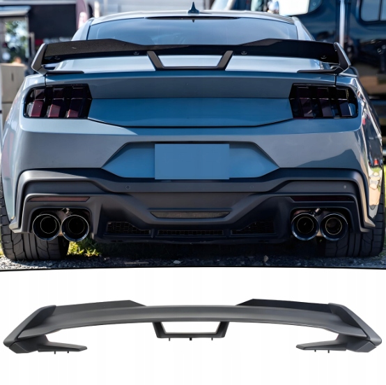 FORD MUSTANG S650 2024-26 SPOILER SPOILER COUVERCLES DE COFFRE STYLE DARK HORSE NOIR BRILLANT