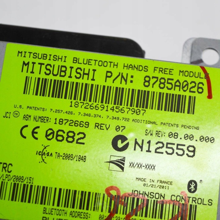 MITSUBISHI ASX 2011 MODULE CONTRÔLEUR BLUETOOTH