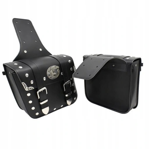 PAIRE SACOCHES SACS LATÉRAL MOTOCYCLETTE CUIR 33CM