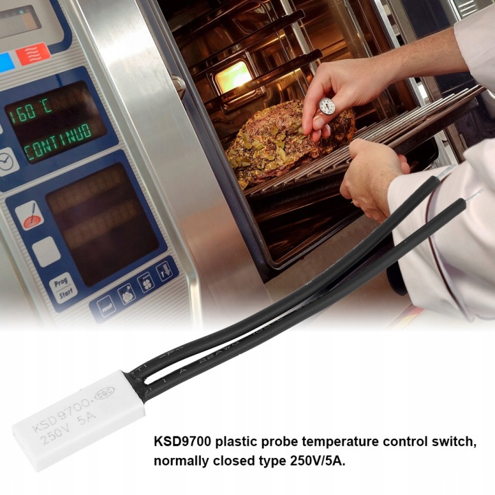 COMMUTATEUR OCHRANIACZY TERMICZNYCH 2PCS KSD9700 NORMALNIE ZAMKNIETA SONDE AVEC TWORZYWA SZTUCZNEGO 120C