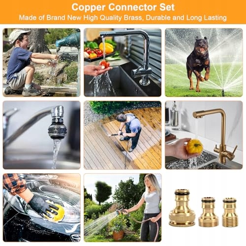 CONNECTEURS VERS KRANU ADAPTATEUR WEZA OGRODOWEGO EN LAITON UNIVERSEL 6 PCS