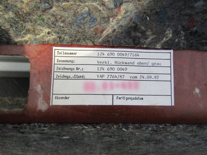 5 MERCEDES W124 BERLINE ÉTAGÈRE APPUIE-TÊTE CAPUCHONS GLOFNIKOW STORE ÉLECTRIQUE