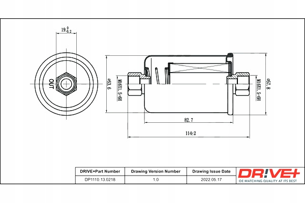 DRIVE+ FILTRO COMBUSTIBLES CHEVROLET GASOLINA 5.3 00-02 TAHOE 