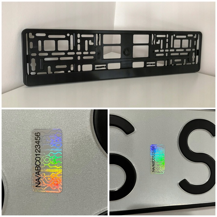 POLSKA PLACA + CUADRO REJESTRACYJNA HOLOGRAM REGALO 