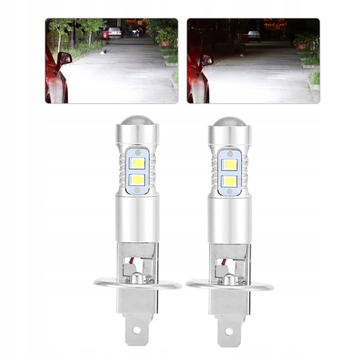 2PCS AMPOULE LED H1 6000K SUPER WHITE 100W