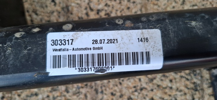 BMW F20 F21 2011-2019 CROCHET ATTELAGE POUTRE WESTFALIA 303317600001