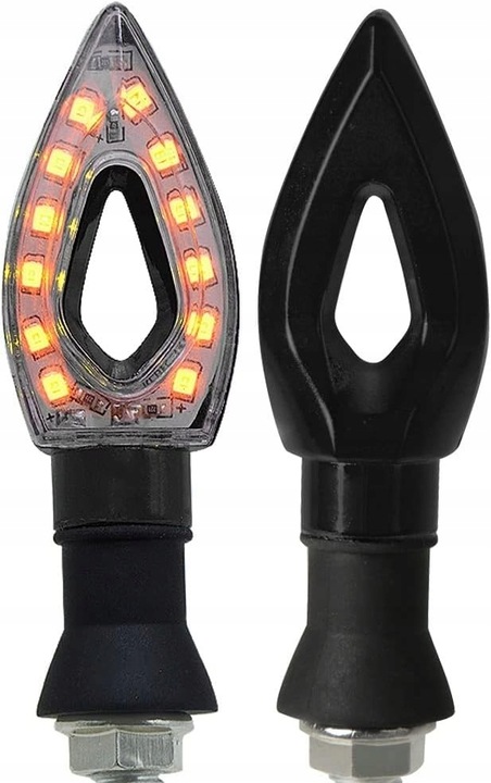 2 PIEZAS LUZ DIRECCIONAL 12 DIOPARA LUMINOSO LED PARA SKUTERA MOTOCYKLA QUADA MOTORU DIRECCIÓN M10 