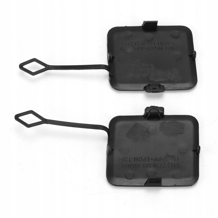 2PCS ARRIÈRE REVÊTEMENT ZDERZAKOWA COUVERCLE HACZYKA 51127272415 ABS NOIR 5C