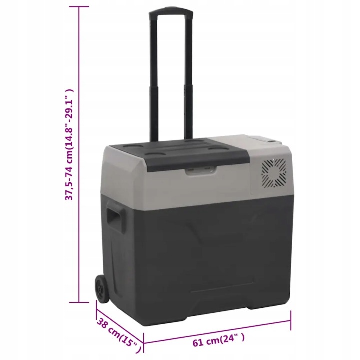 RÉFRIGÉRATEUR AUTOMOBILE 30L CZARNO-SZARA LED 61X38X37,5CM