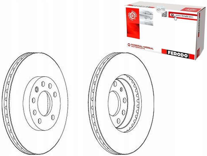 FERODO DISCOS DE FRENADO 2 PIEZAS CADILLAC BLS FIAT CRO 