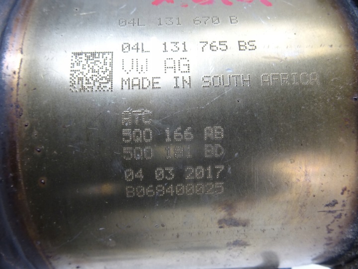 AUDI A3 8V LIFT CATALYSEUR CATALYSEUR FAP 5Q0131705BD 04L131765 BS