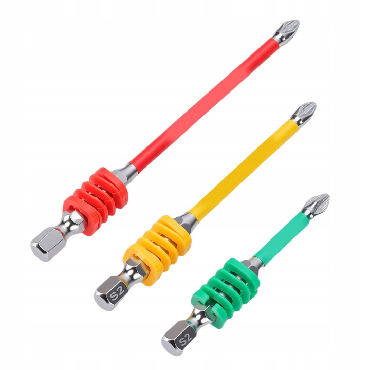3 PCS WKRETAK PH2 AVEC RESSORT 1/4 POUCES POIGNÉE SZESCIOKATNY G6