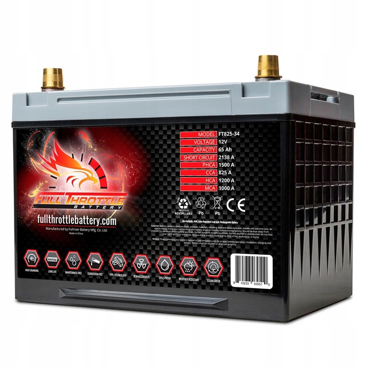 BATTERIE 12V 55AH/765A 254X175X200 JAUNE TOIT OUVRANT DUAL PURPOSE AGM