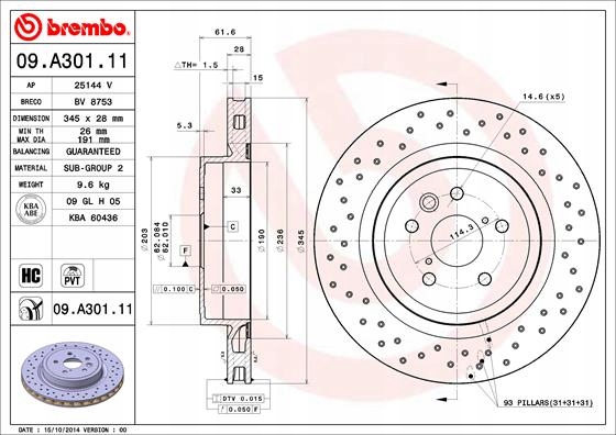 DISCOS ZAPATAS PARTE TRASERA BREMBO LEXUS IS II 