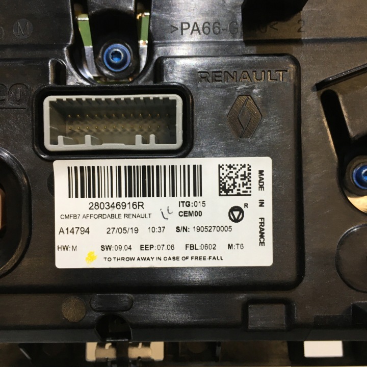 RENAULT CLIO V ÉCRAN PANNEAU TACTILE 280346916R