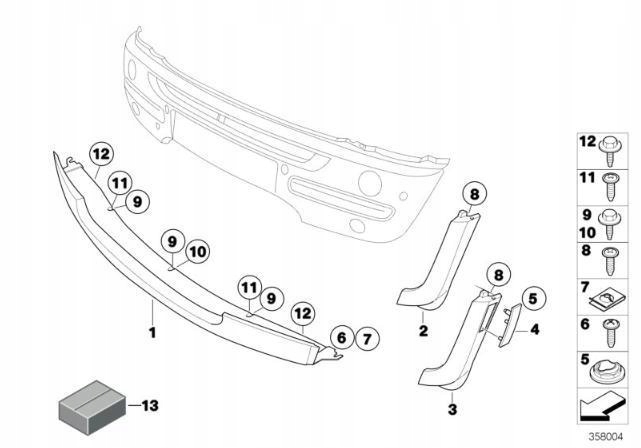 SPOILER LINKS NOIR BMW E90 E91 3ER 2005 2011 ORIGINAL 51117130311