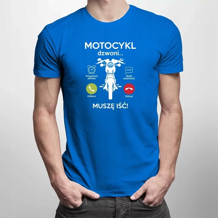 MOTOCICLETA DZWONI KOSZULKA PARA MOTOCYKLISTY 