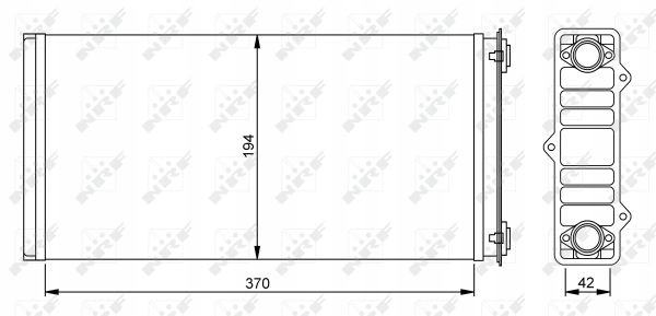 NRF CHAUFFAGE 194X370X42MM DAF 65 CF 75 CF 85 CF 95 XF CF 65 CF 75
