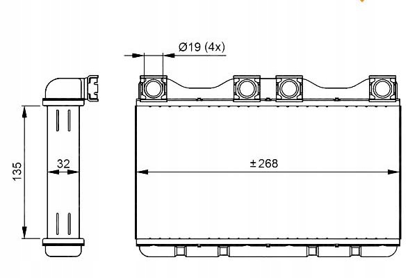 NRF 54283 ÉCHANGEUR DE CHALEUR CHAUFFAGE INTÉRIEUR