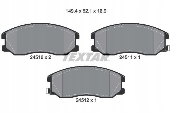 TEXTAR 2451001 ZAPATAS DE FRENADO 