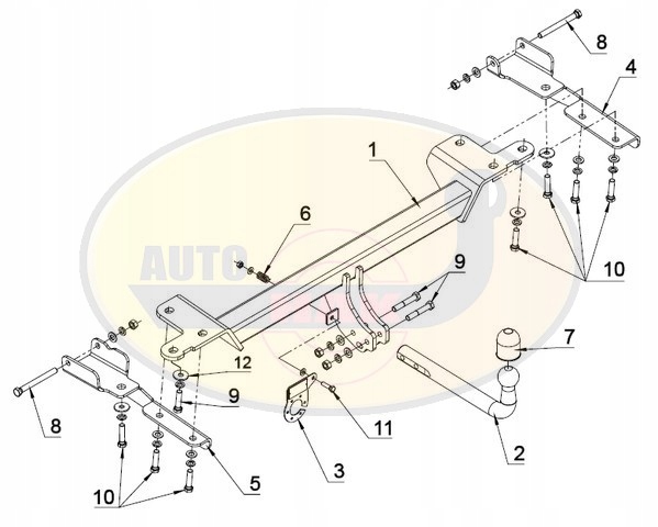 BARRA DE REMOLQUE GANCHO DE REMOLQUE 13PIN SUZUKI GRAND VITARA 2005-2015 