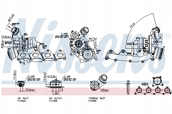 TURBOCOMPRESSEUR SKODA VW GOLF V (03-), GOLF VI (08-), JETTA III 93112