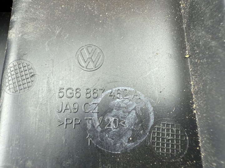 VOLKSWAGEN GOLF VII 2015 REVÊTEMENT CARDAN COUVERCLES DE COFFRE