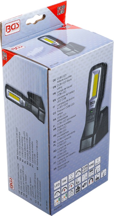 BGS 85347, PHARE TRAVAILLÉ COB LED PLIANTE AVEC STACJA LADUJACA