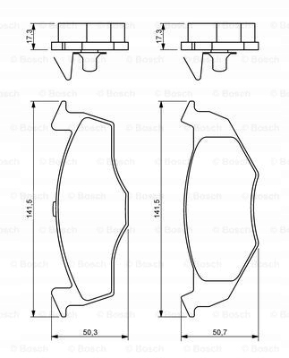 DISCS PADS FRONT BOSCH VW POLO 60 1.4 60KM 